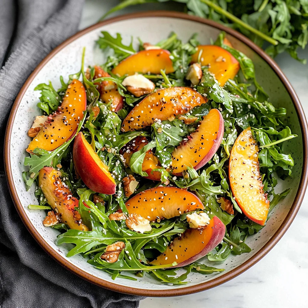 Peach Arugula Salad