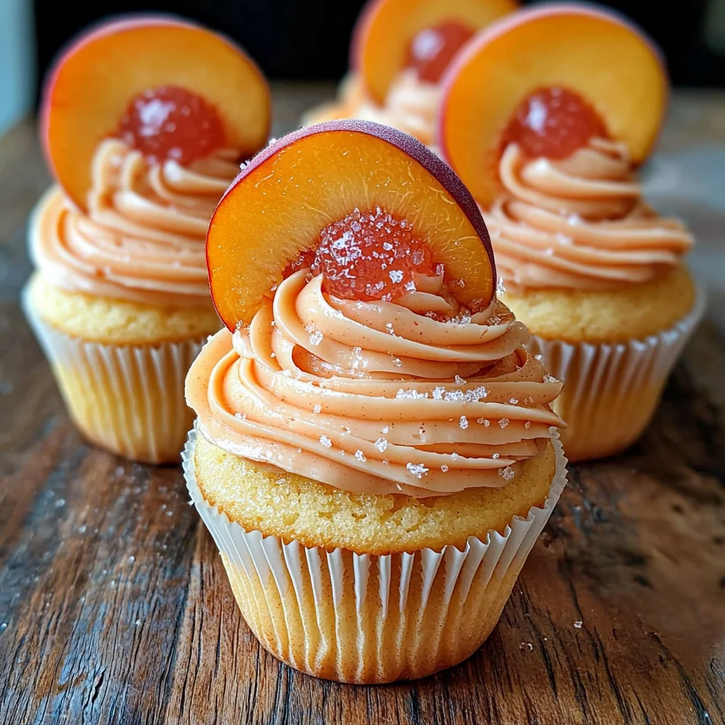 Peach Bellini Cupcakes