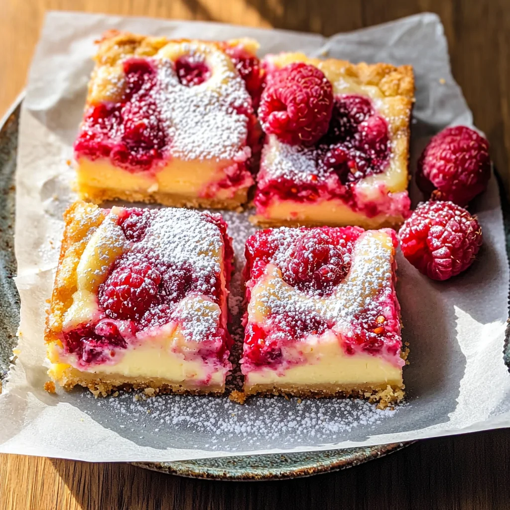Raspberry Lemon Cheesecake Bars