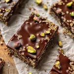 Salted Dark Chocolate Pistachio Quinoa Crunch Bars