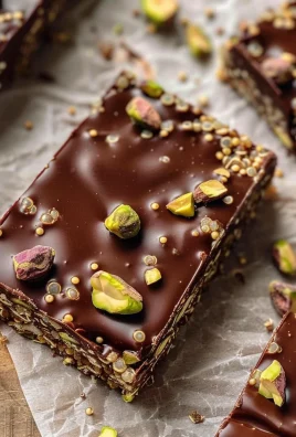 Salted Dark Chocolate Pistachio Quinoa Crunch Bars