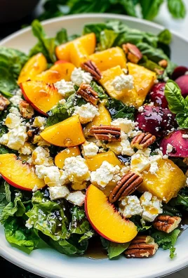 Simple Peach Feta Salad
