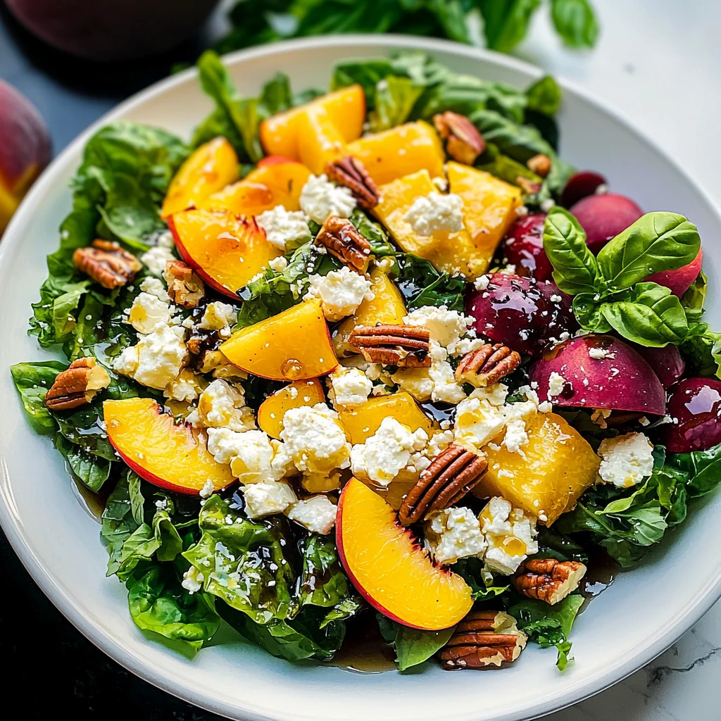 Simple Peach Feta Salad