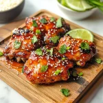 Sticky Sweet Chili Chicken Thighs in Air Fryer