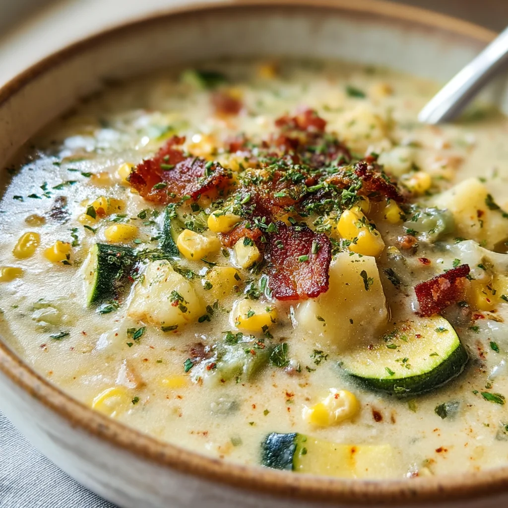 Summer Corn and Zucchini Chowder Recipe