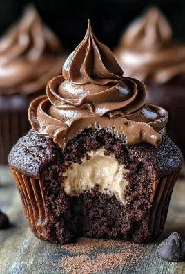 Swirled Chocolate Cupcakes with Creamy Chocolate Filling
