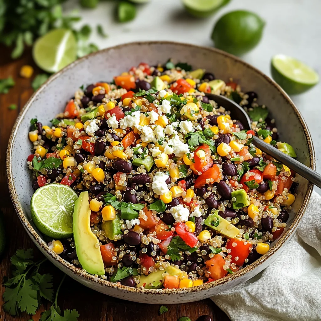 Chili-Lime Quinoa Black Bean Salad with Corn