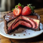 Chocolate Strawberry Swirl Cheesecake