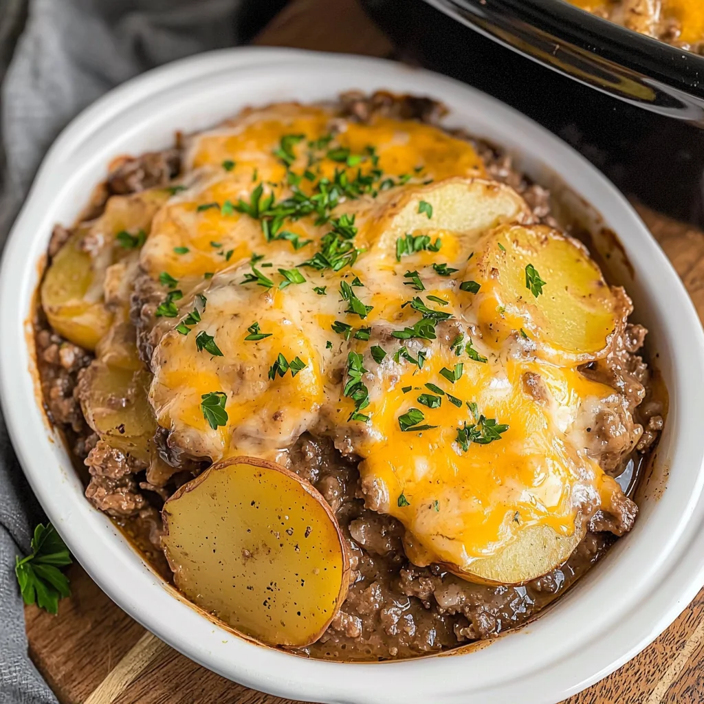 Crockpot Hamburger Potato Casserole