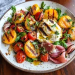 Grilled Nectarine Burrata Prosciutto Salad