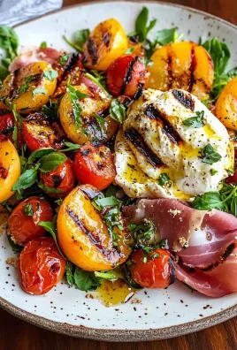 Grilled Nectarine Burrata Prosciutto Salad
