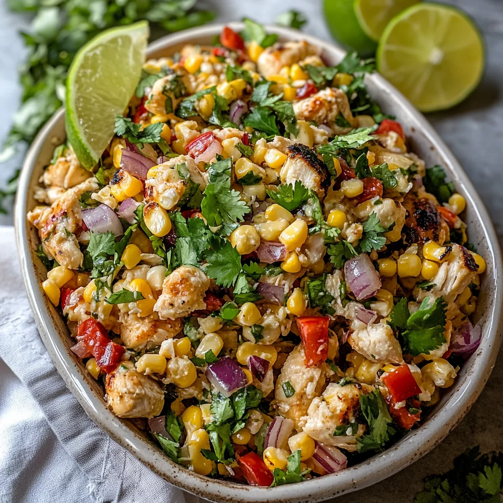 Healthy Street Corn-Inspired Chicken Salad