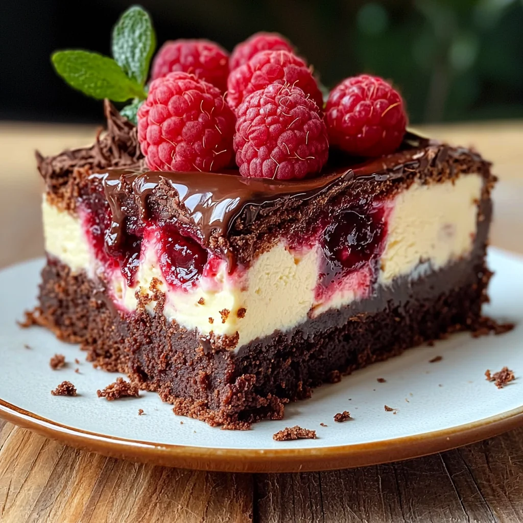 Himbeer-Brownie-Cheesecake: