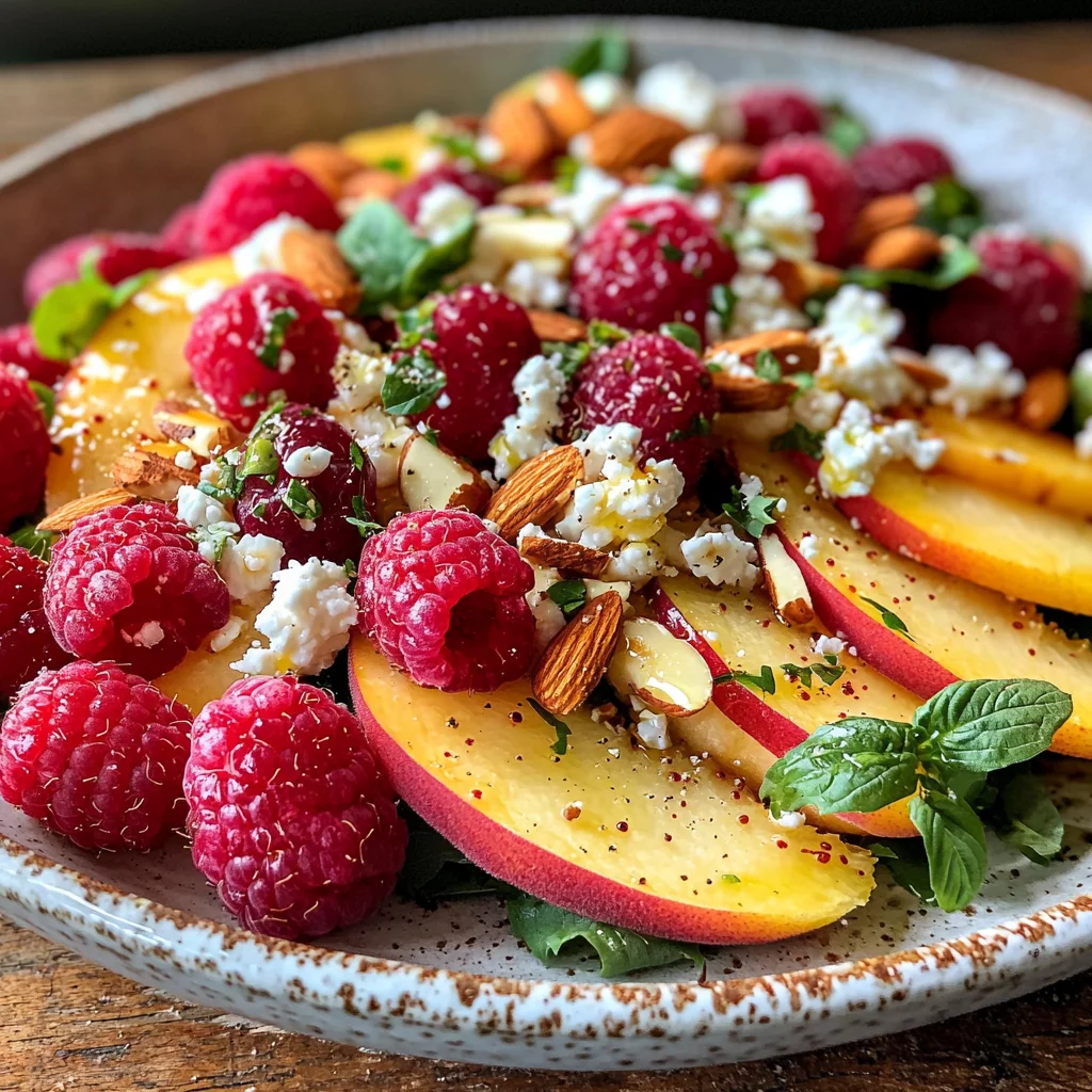 White Peach Raspberry Almond Salad image 2
