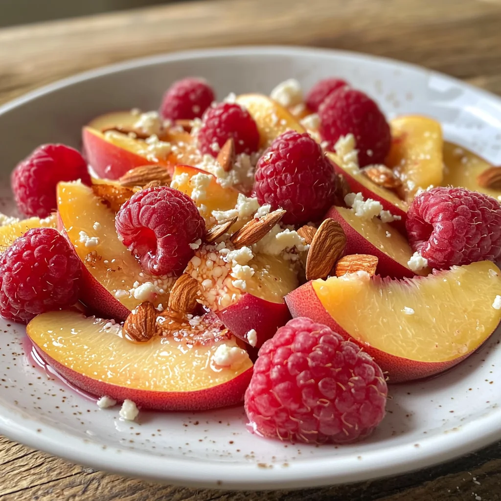 White Peach Raspberry Almond Salad image 4